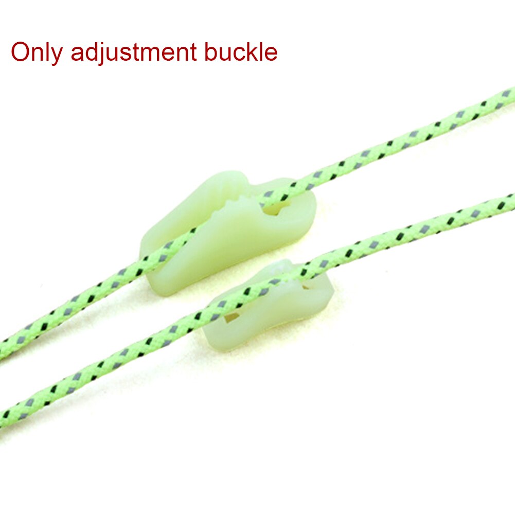 10pcs Reminder Luminous Rope Triangle Plastic Anti-Tip Practical Alert Camping Outdoor Tent Buckle Adjustable Mlutifunctional