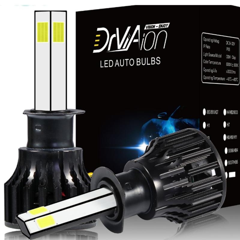 2Pcs H1 Led H4 Mini H7 H11 H9 H8 9006 9005 Auto Koplampen Lampen Rotary Chuck Off Road Voertuig werk Auto Lichten Auto Accessoires: H1