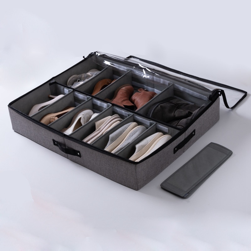 Caja de zapatos transparente organizador de cajones para almacenamiento de zapatos caja plegable para almacenamiento de zapatos en casa debajo de la cama