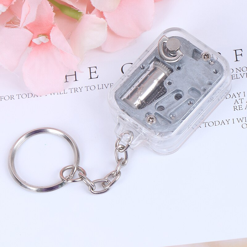 1PCS Metal Music Boxes Clockwork Keychain Music Box Movement DIY Play Set Mechanical Home Decor