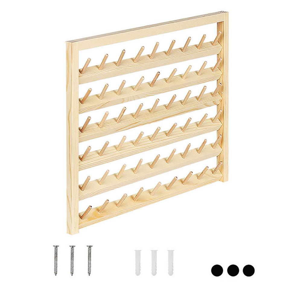 48/54 Spool Sewing Thread Holder Rack Wood Sewing Thread Stand Organizer Embroidery Storage Rack Holder Bracket Friendly: 54 spools