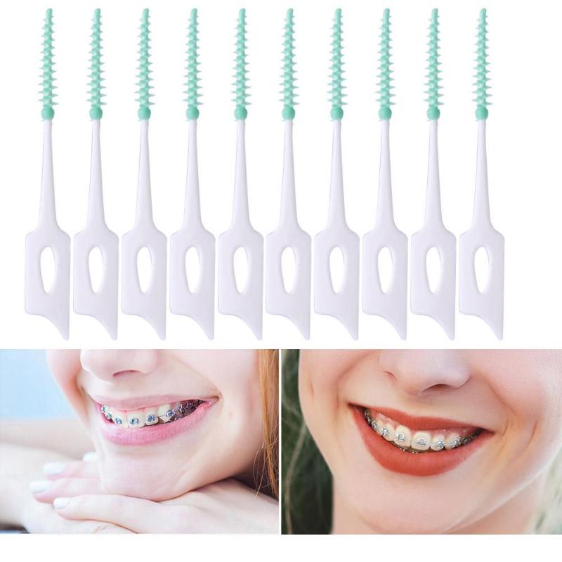 160PCS Soft Interdental Brush Oral Hygiene Tooth Flossing Tooth Pick Interdental Cleaners Dental Brush Tooth Floss Cleaning Tool
