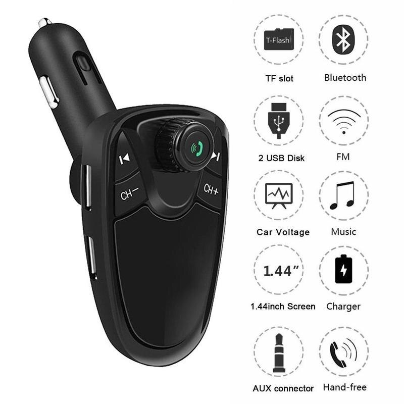 Bluetooth car FM transmitter AUX wireless radio adapter USB charger MP3 player