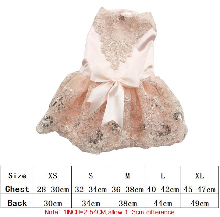 Kitten Cat Wedding Dress Lace Pet Cat Dresses Tulle Teddy Skirt for Small Cat Dogs XS S M L XL: Pink / M