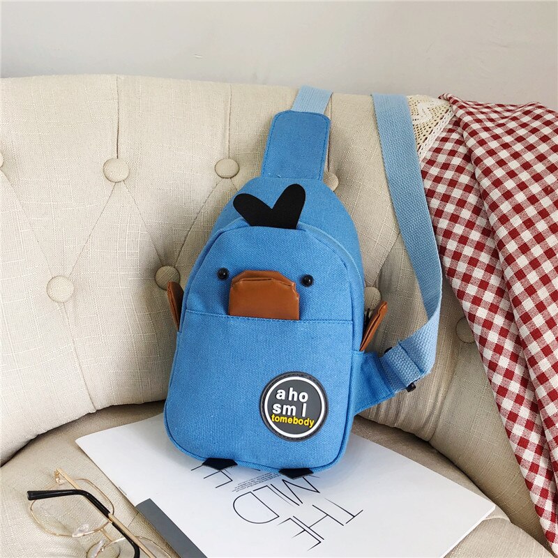 Crossbody tassen voor vrouwen casual canvas borsttas koreaanse trendy schoudertas: Blauw