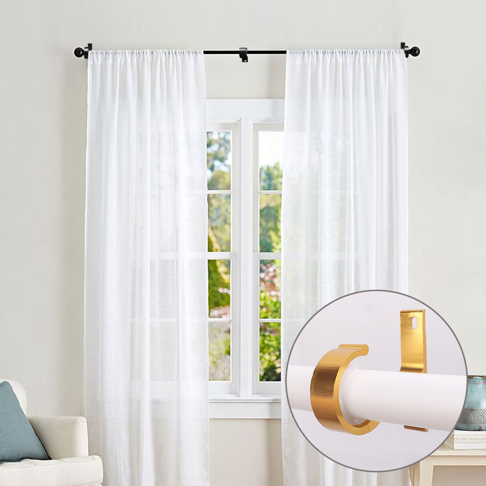 Soporte para cortinas fuerte, varilla romana, soporte para riel de ropa de aleación de aluminio, ganchos de pared para el hogar y el baño, accesorios decorativos