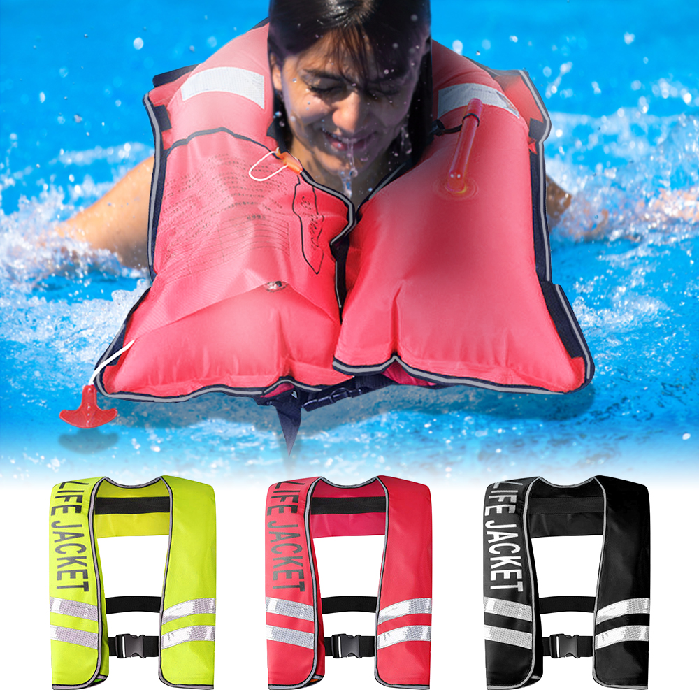 Inflatable Adults Life Jacket Adult Life Vest Safety Float Suit for Water Sports Kayaking Fishing Surfing Canoeing Jacket