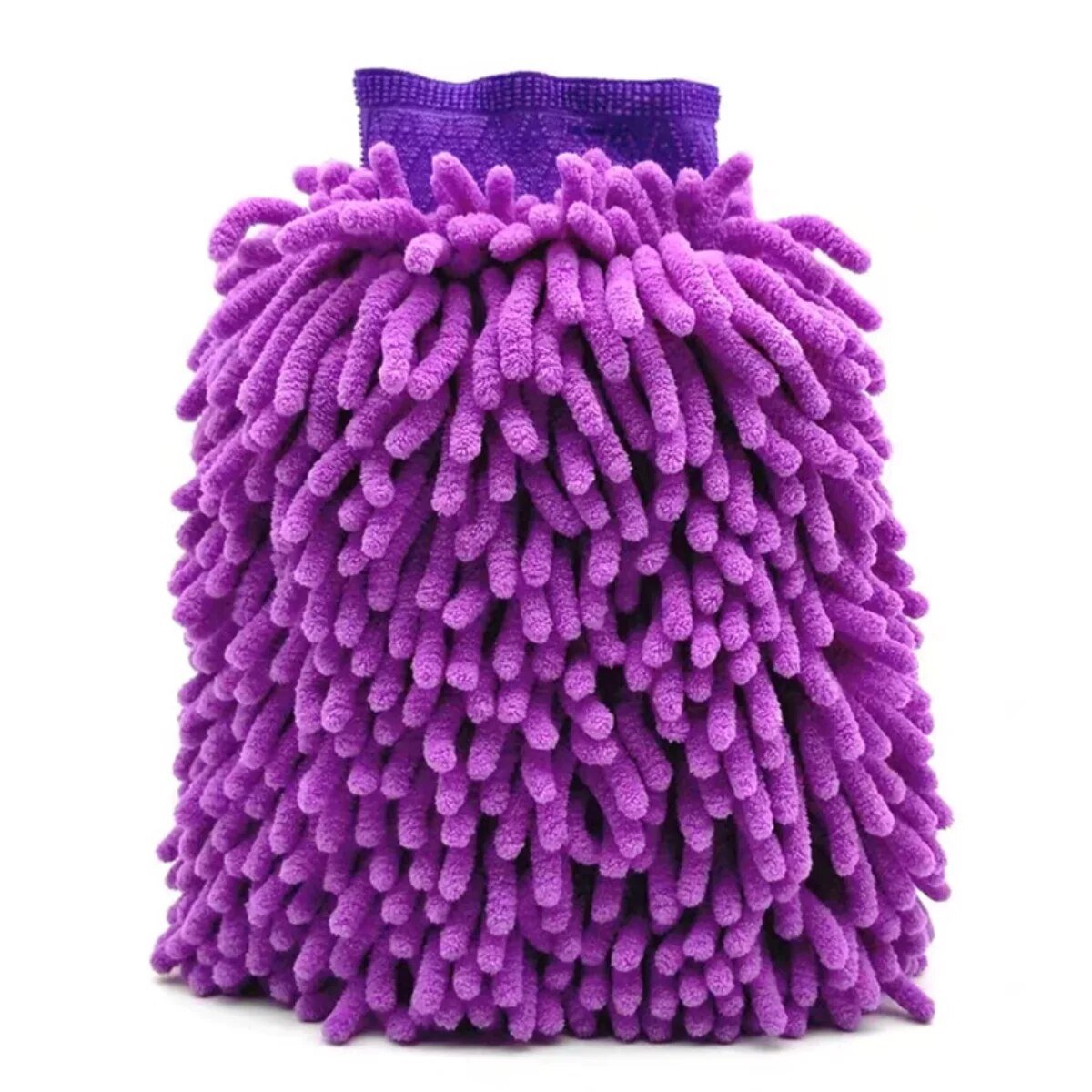 Guante de microfibra para lavado de coches, guantes de chenilla de doble cara para coche, esponja de lavado Ultra absorbente para coche, limpieza de microfibra sin arañazos para coche: Negro