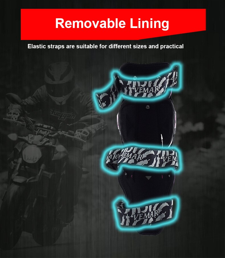 Vemar-genouillère de protection pour moto | 8 couleurs, équipement de protection pour moto, pour Scooter,