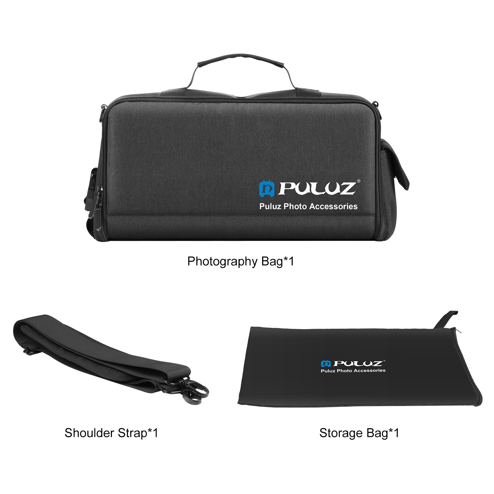 PULUZ-mochila de hombro cruzada para cámara de fotografía, bolso DSLR, equipo de fotos, a prueba de golpes, bolsa de almacenamiento de lentes digitales: Default Title