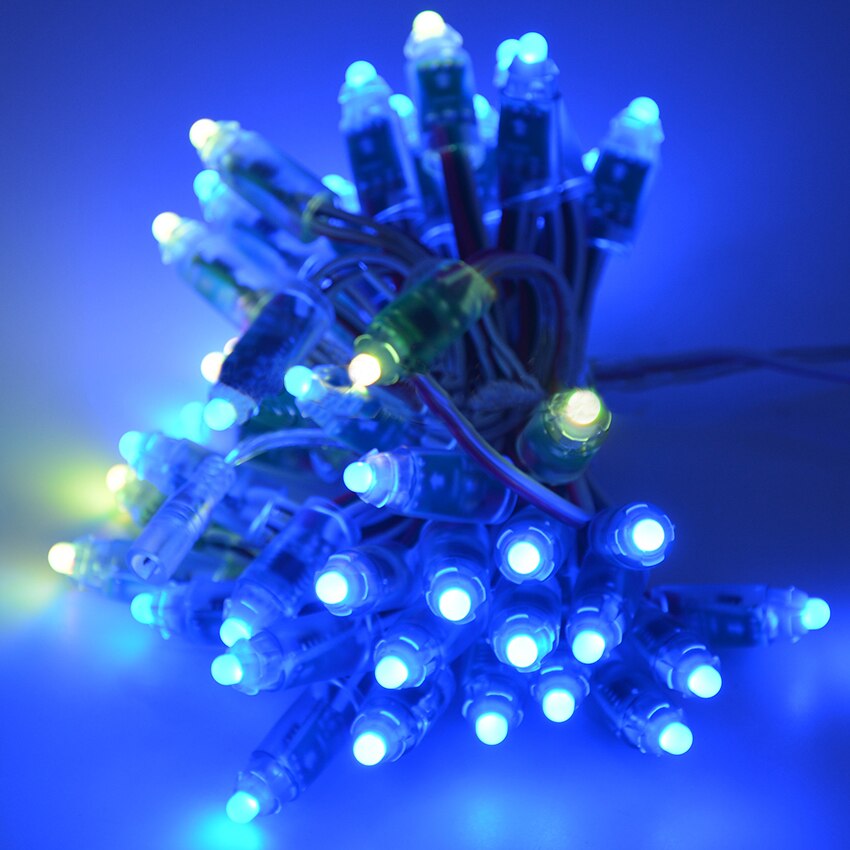 Neue WS2811 LED Pixel modul 12mm IP68 wasserdichte DC5V voll farbe RGB Schnur weihnachten licht die Anschrift als ucs1903 WS2801