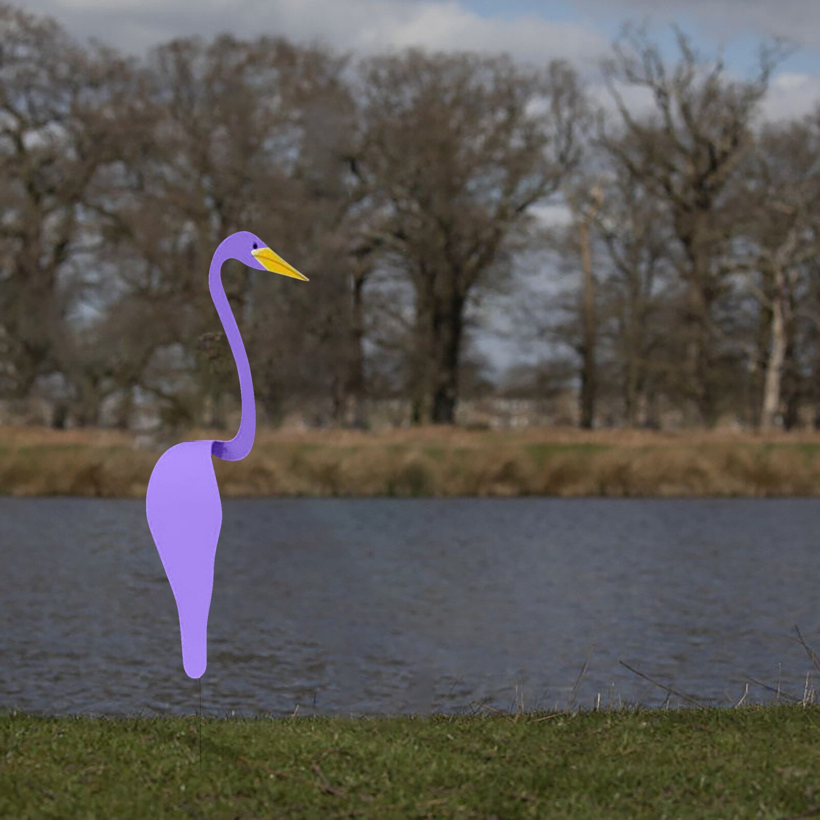 Flamingo Swirl Bird Outdoor Gardening Decor Flamingo Garden Artificial Purple for Festival Garden Lawn Art Ornaments 20/40CM