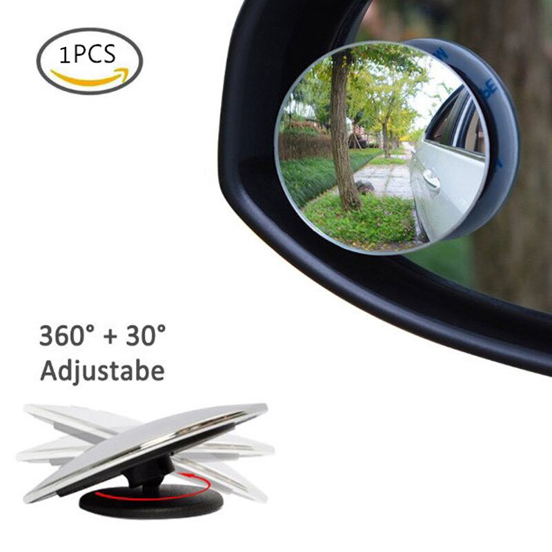 2PCS Pair Universal Car Auto Wide Angle Side Rearview Adjustable Blind Spot Mirror