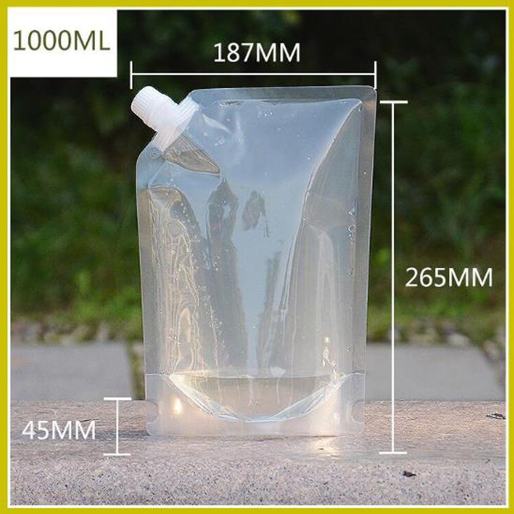 Outdoor Water Pot Tank Foldable Portable Drinking Camp Cooking Picnic BBQ Water Container Bag Carrier Car 1-5L Water Tank: 1000ML