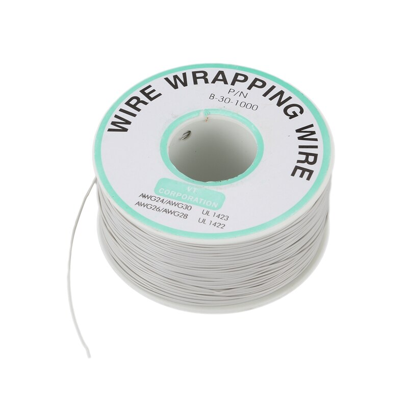 AWG30 Insulated Wire Wrapping Wires Reel 250M White P/N B-30-1000