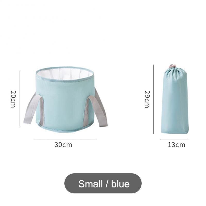 Foldable Foot Soaking Bucket Washing Basin Travel Camping Washbasin Bucket Portable Folding Laundry Tub Foot Bath Bucket: Small blue
