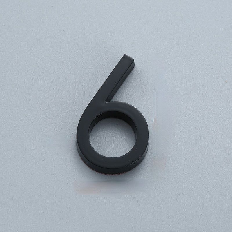 60mm itseliimautuva talonumerotarra asuntoon muovinen ovilevy kodin ovikyltti numerot kyltit postilaatikko katunumerot: Numero 6