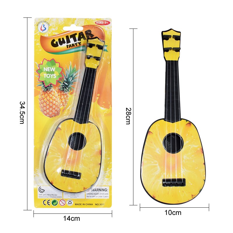 1pcs Ukulele Musical Instrument Kids Guitar Montessori Toys for Children School Play Game Education Christmas: 28cm Pineapple