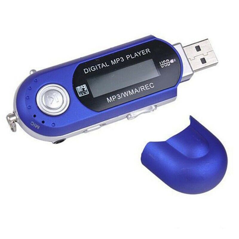 USB MP3 Muziekspeler Digitale Lcd-scherm Ondersteuning 32GB TF Card & FM Radio Met Microfoon Zwart Blauw mp3 Speler