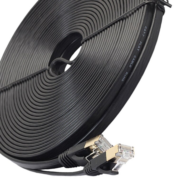 Hoge Standaard CAT7 Platte Ethernet-netwerkkabel RJ45 600Mhz Patch Lan Ethernet Kabels Voor Pc Laptop - 1M