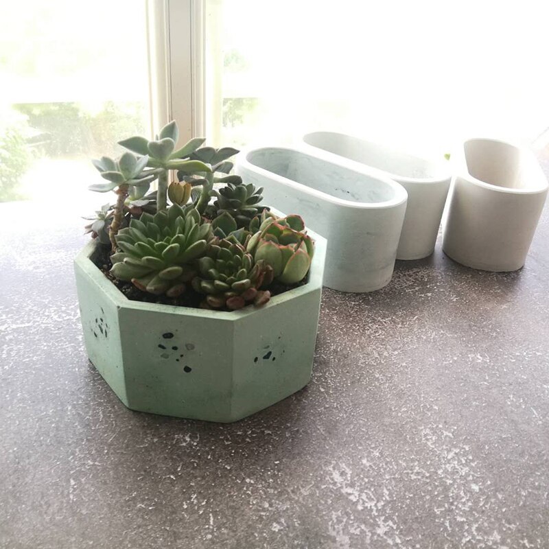 Concrete Molds Concrete Art Planter Pot Molds Silicone Flower Pot Molds Polygon Pot Molds