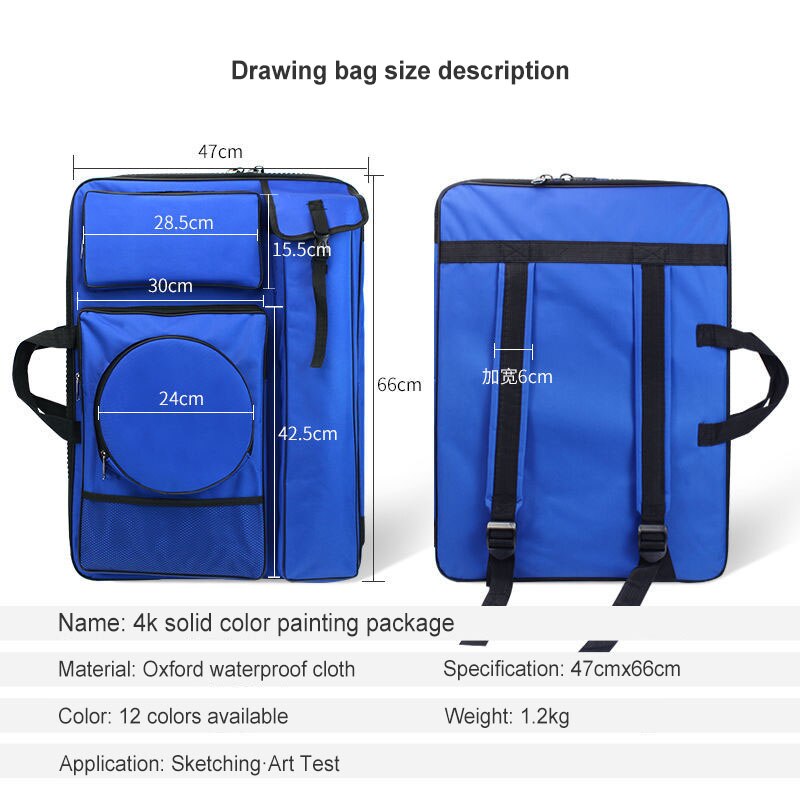 Planche à dessin sac de rangement croquis étudiant grand sac de rangement Photo outil d'art multifonctionnel sac à main fournitures d'art