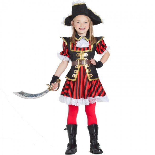 Kostuum Pirate Captain Voor Meisje 10 Tot 12 Jaar Oud
