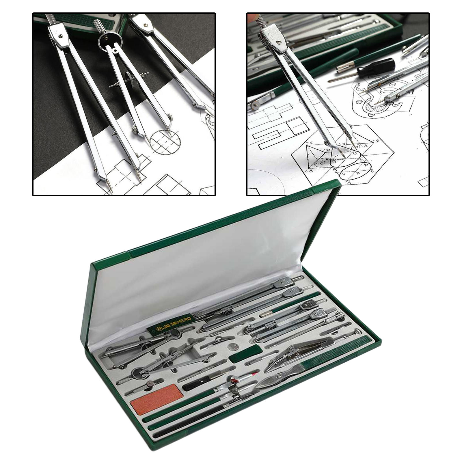 1 Set Verstelbare Kompas Pro Metalen Precisie Voor Cirkel Ingenieur Kantoor Math Opstellen Tool Math School Kantoor