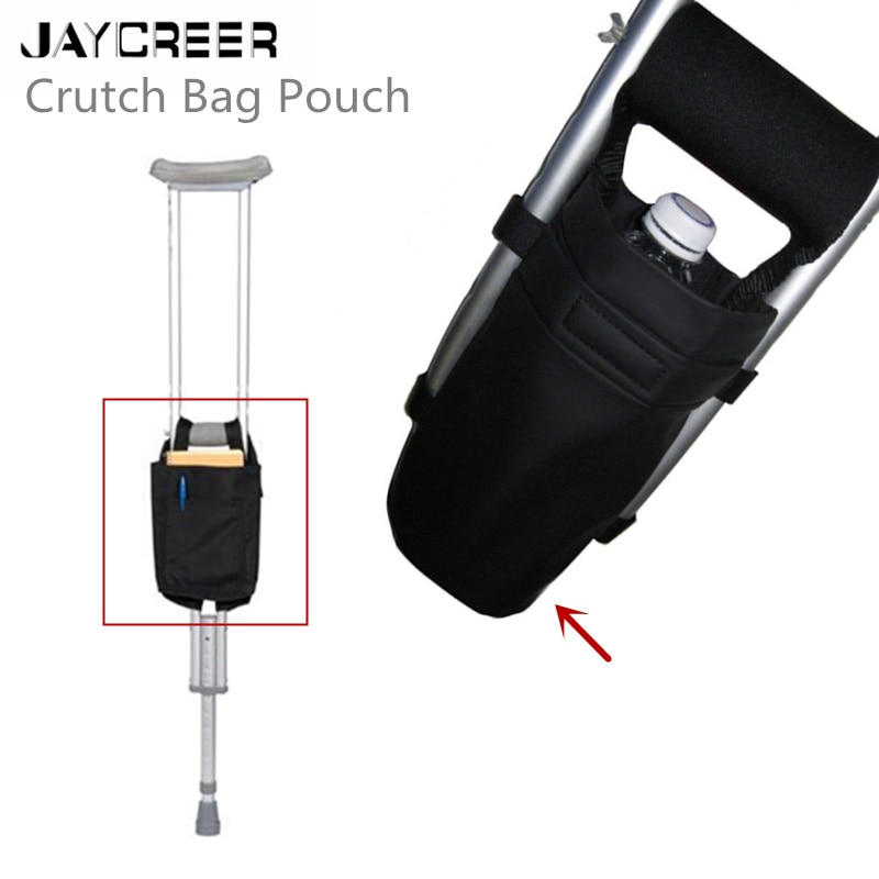 JayCreer-bolsa con almohadillas de agarre de mano de espuma, bolso para muletas de pierna rota con bolsillos de almacenamiento, ergonómico, ortopédico