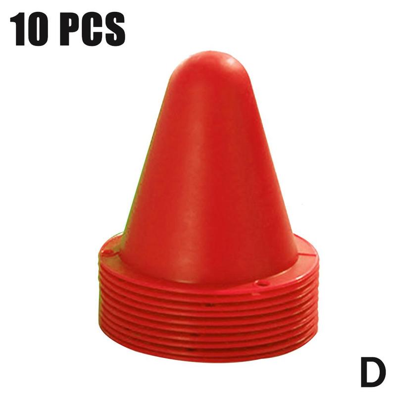 Conos para hacer agilidad de Slalom, 10 piezas, herramientas de cono de patinaje, Entrenamiento de deportes al aire libre, 7,8x7,5 cm, deportes de tráfico H4N8: D