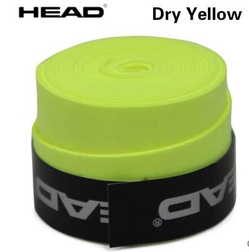 10pcs Head Tennis Racket PU Overgrip Anti-skid Sweat Absorbed Soft Wrap Taps Tenis Racquet Damper Dry/ Vibration Tacky grips: Dry  yellow