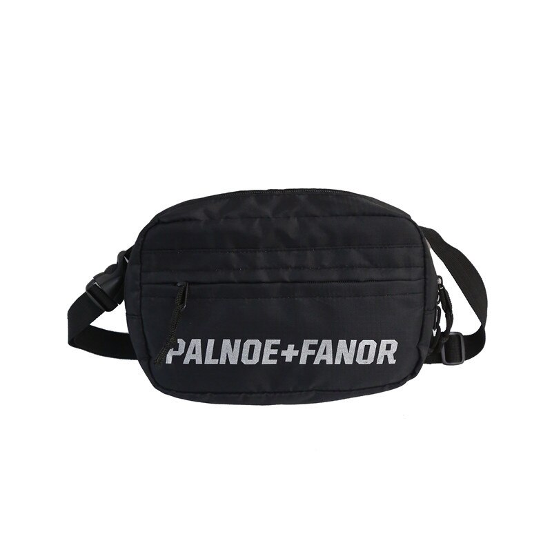 Schoudertas heren populair merk transparant heren borsttas casual hiphop kleine schoudertas koreaanse stijl schoudertas sport d: Zwart