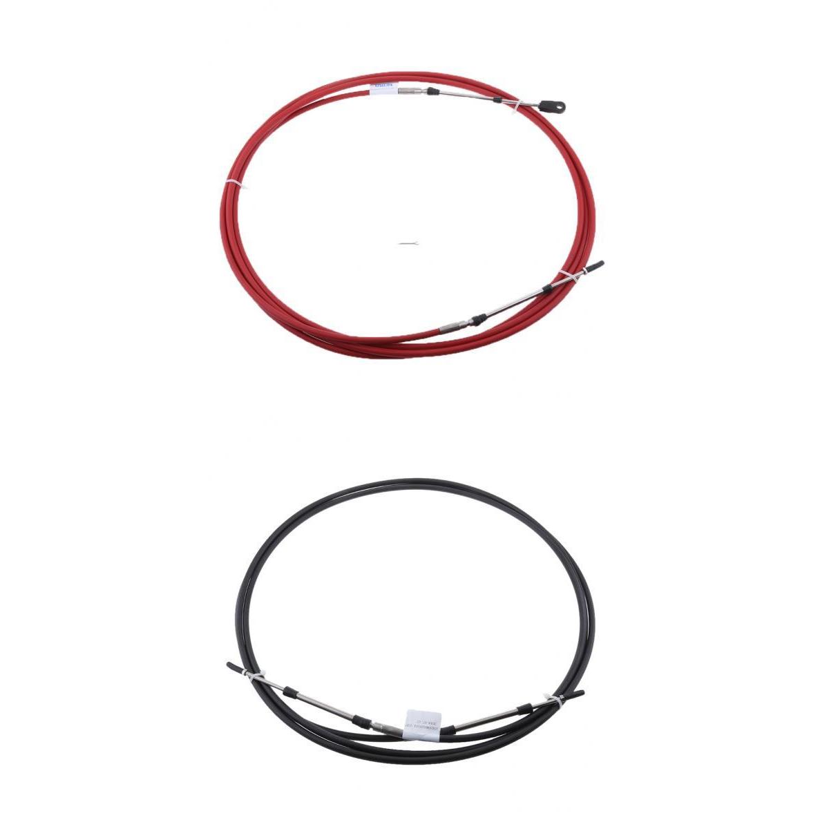 8FT Throttle Control Cable for Boat Inboard Engine Control Lever (Black+Red)