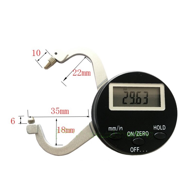 High Accuracy 0.05mm Electronic Digital Portable Thickness gauge Digital caliper gauge Measurement for Thickness 0-25mm: 0-25mm double claw