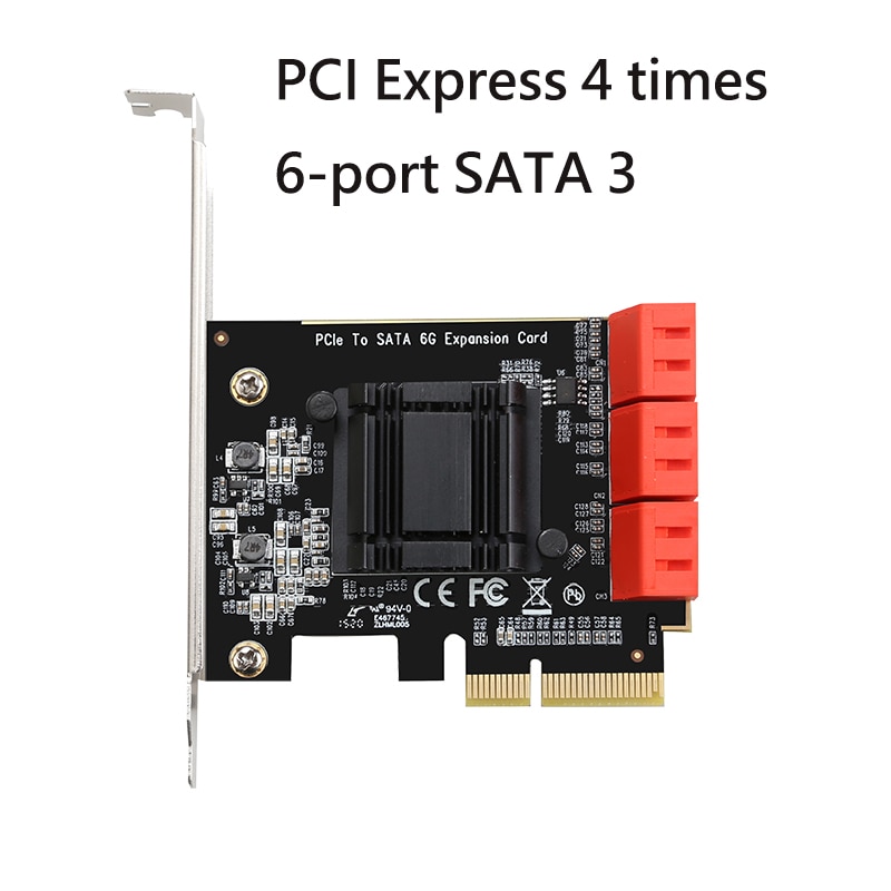 6Gbps PCI Express ASM1166 PCIe to sata 6G expansion Card sata 3.0 adapter HUB PCI express 4X SATA Adapter Computer components