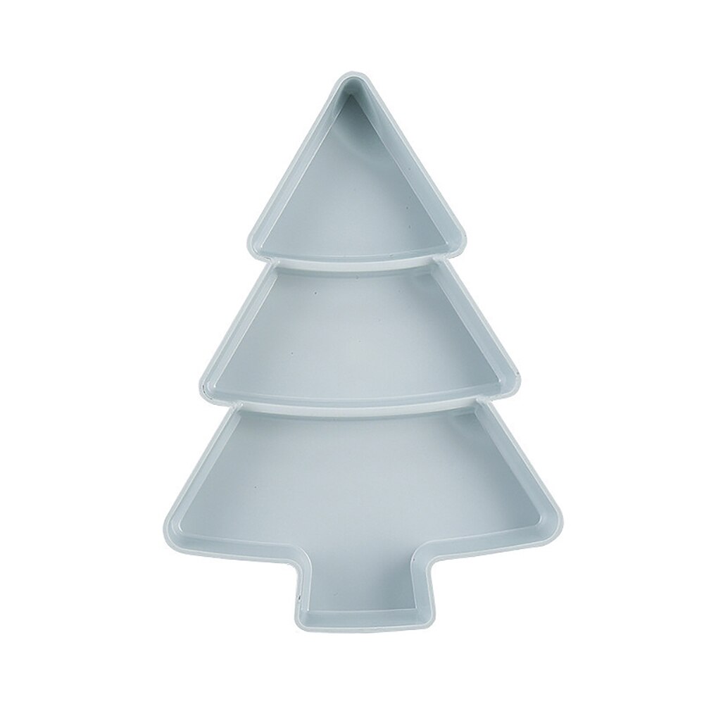 Assiettes en plastique noël bonbons noix graines Fruits | Forme créative de l'arbre de noël Snacks noix graines Fruits secs, plats bol plateau à déjeuner fournitures de cuisine de noël: blue