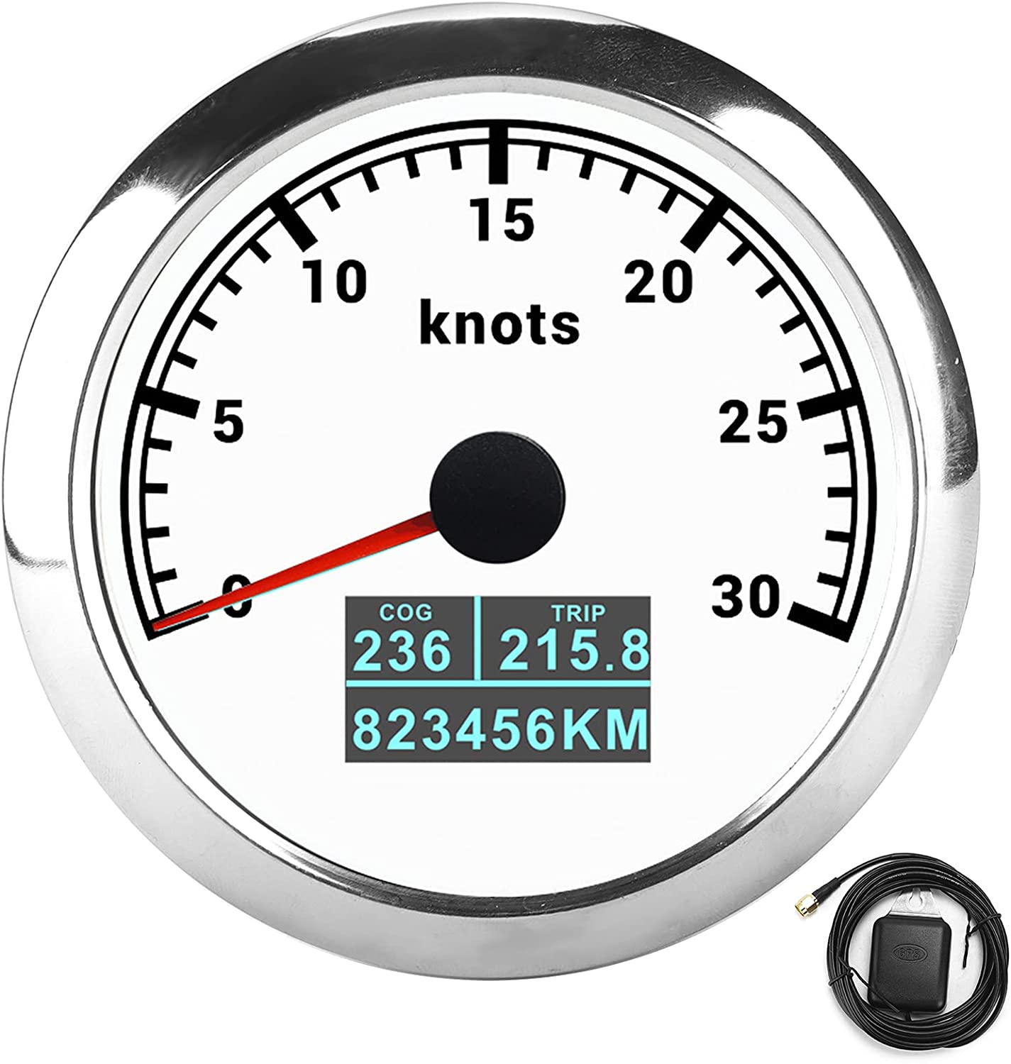 Neue 85mm GPS Tachometer Mit Rot, Grün, Blau, Weiß, Gelb, Cyan, lila Farben Hintergrundbeleuchtung Für Auto Boot Motorrad
