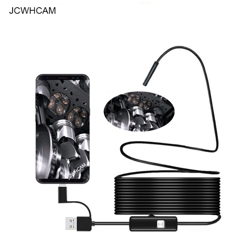 Endoscoopcamera 720p 8mm lens usb/type-c hardwire pc android endoscoop inspectie endoscoopcamera