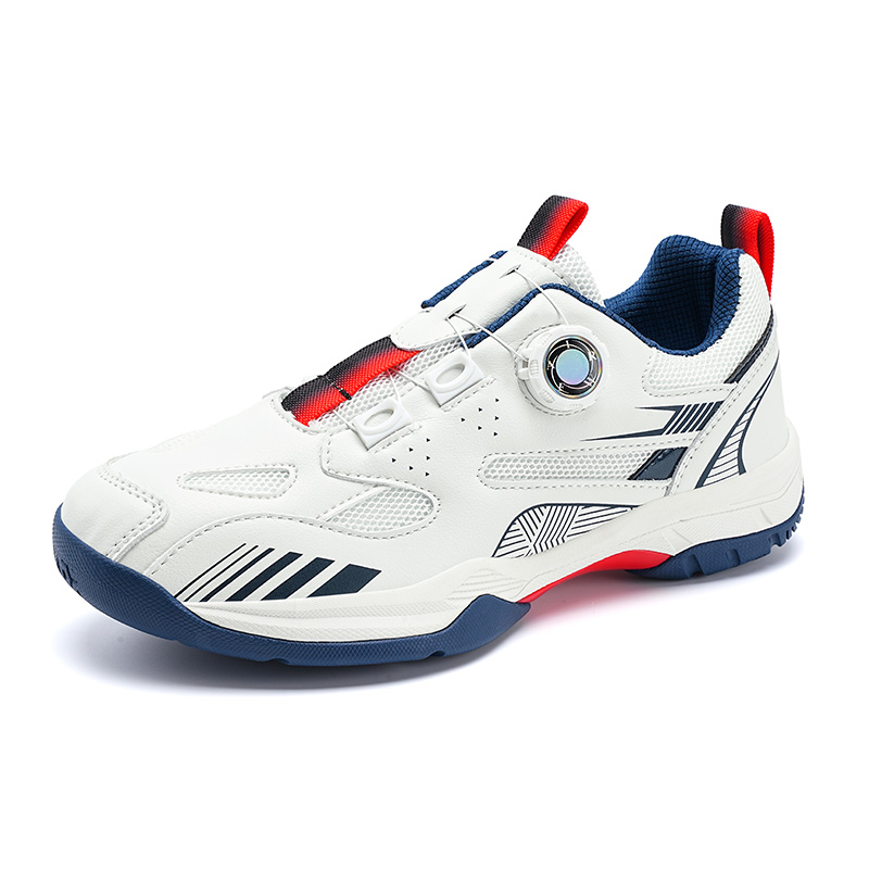 Heren badmintonschoenen, paar tennissneakers, ademende trainingsschoenen voor binnen en buiten, badmintonschoenen met draaibare gesp: Dieppaars / 41