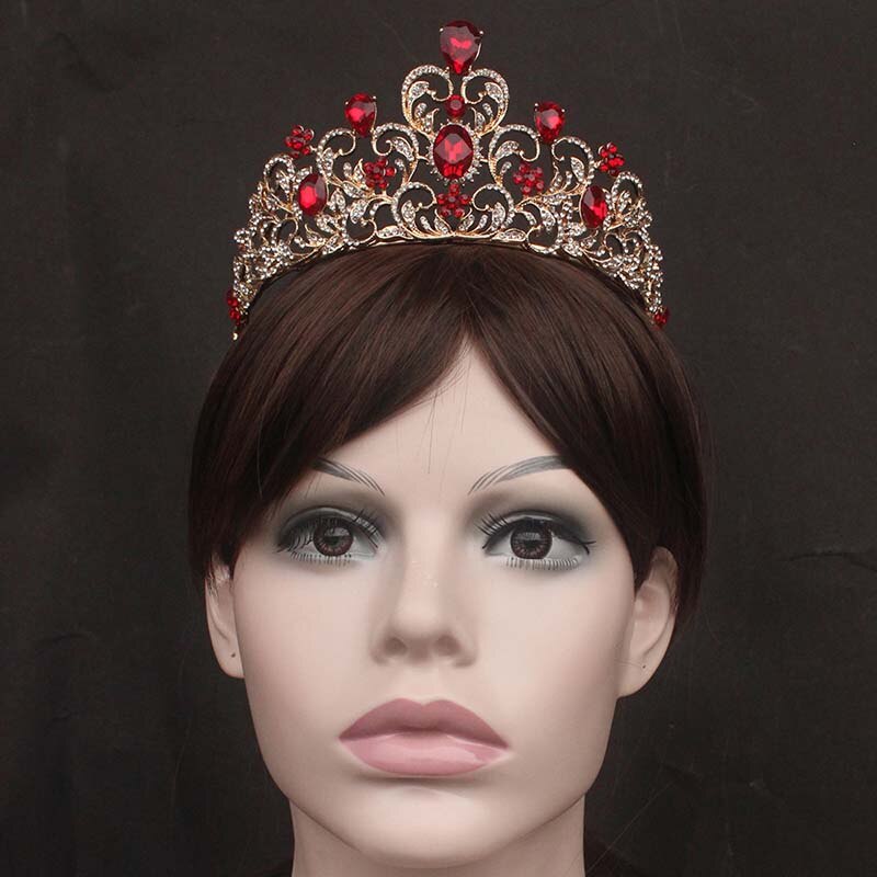 Frauen Luxus Strass Blume Tiara Braut Crown Hochzeit Braut Silber Farbe Kristall Hohl Große Krone Diadem Haar Zubehör JL