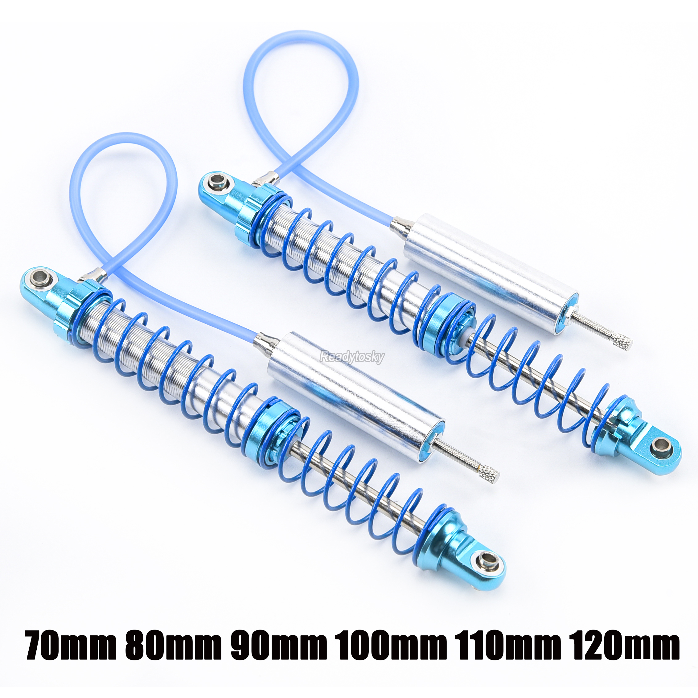 70mm 80mm 90mm 100mm 110mm 120mm hydrauliczny amortyzator wstrząsów dla 1/10 RC samochodów ciężarówka Gąsienica samochodów wspinaczkowy osiowy SCX10 TRX4 D90