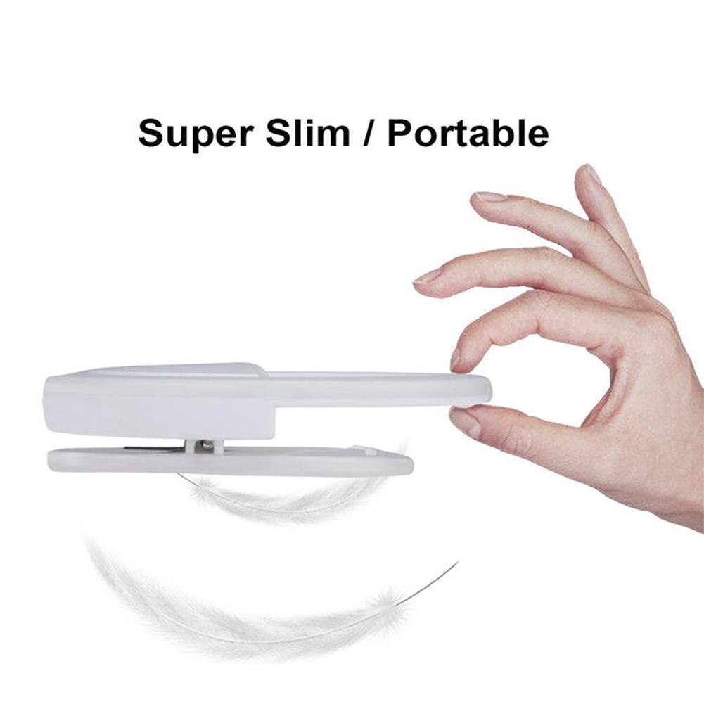 Lampe LED Portable à pince pour téléphone Portable, anneau lumineux avec chargeur USB, Flash pour Selfie, appareil Photo, pour tous les téléphones portables