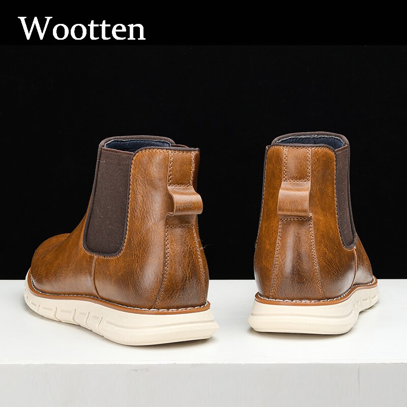 Merk heren laarzen herfst chelsea boots heren mode comfortabele vintage enkellaarsjes