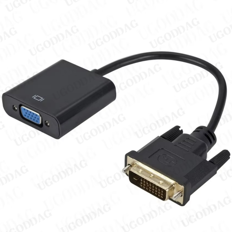 DVI-D DVI Naar VGA Video Kabel Adapter Converter 24 + 1 25 Pin naar 15 Pin Kabel Converter HD 1080 P Voor PC Computer Monitor