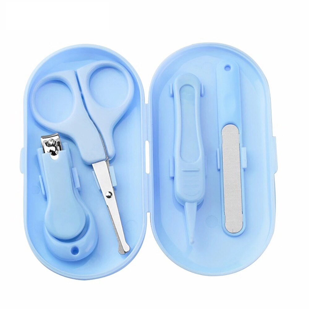 4Stck Kleinkind Baby Nagel Haarschneidemaschine Schere Sicher Cutter Werkzeuge freundlicher Neugeborene freundlicher Neugeborenen Kindisch Baby Bausatz Artikel Nagel Trimmer Cutter: Blau