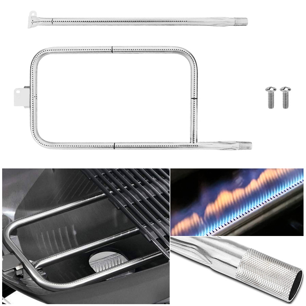 Gasbrænder til weber  q300/q320 q3000/q3200 gasgrill, udskiftning af brænderrør, grillbrænderrør i rustfrit stål, grilltilbehør