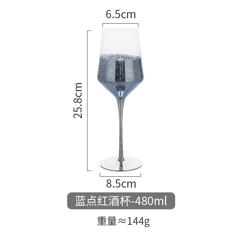 Star red wine glass lead free net red glass household champagne glass cocktail glass high foot whiskey glass: 1