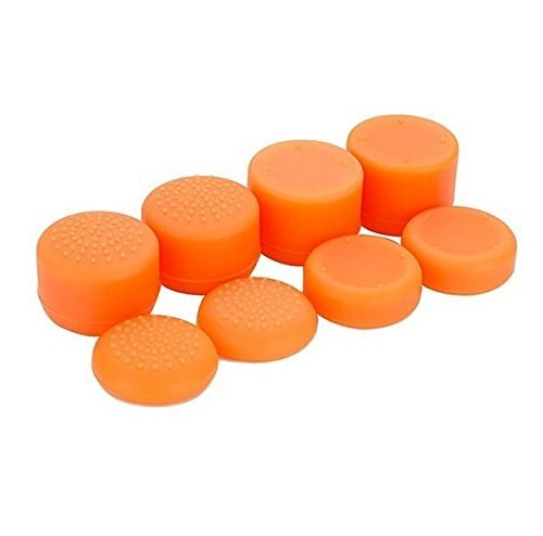 8pcs Gamepad Antislip Thumb Stick Grips Thumbsticks Joystick Cap For PS4/PS3/Switch Pro/Xbox one/360/Wii U/PS2 Controlle: Oranje