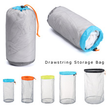 1Pc Drawstring Storage Bag Outdoor Stuff Sack Camping Sport Ultralight Mesh Traveling Organizer Hiking Tool Accessories