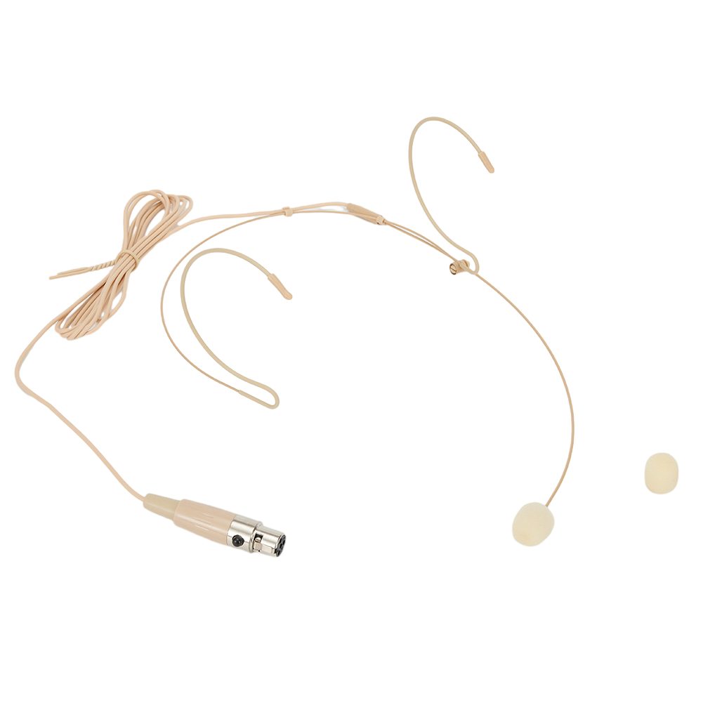 Brand Double Earhook Headset Mic Headworn Microphone 3.5mm 3 Pin 4 Pin Connector For Shure Microphone Firmly Wear Microphone